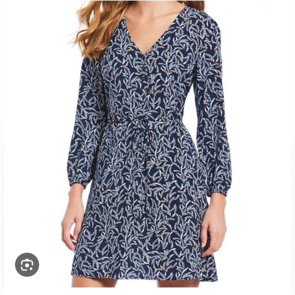 Draper James Fern Print Popover Dress
